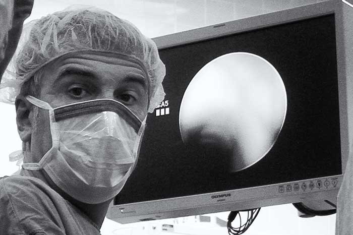 Doctor Working with an Endoscope During a Procedure | Doktor sa endoskopom za vrijeme trajanja zahvata